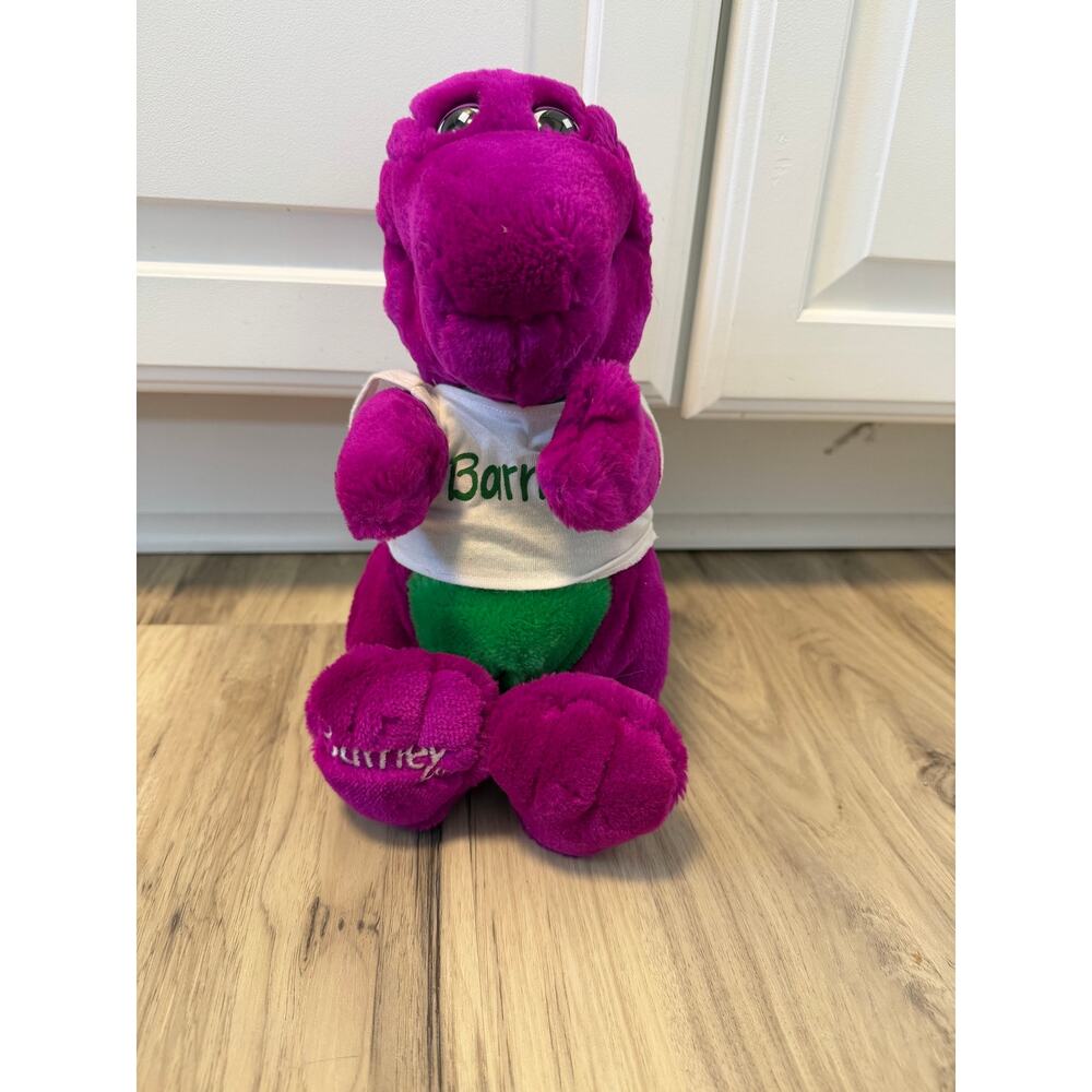 Vintage Barney The Dinosaur 12" Plush 1992 Lyons Group Purple Stuffed Toy
